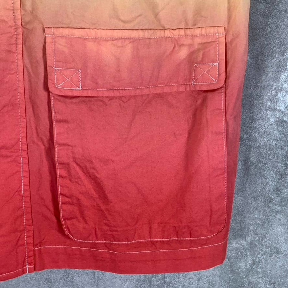 Royalty By Maluma Men's Orange Ombre Hooded Drawstring Utility Vest SZ L - Picture 6 of 7
